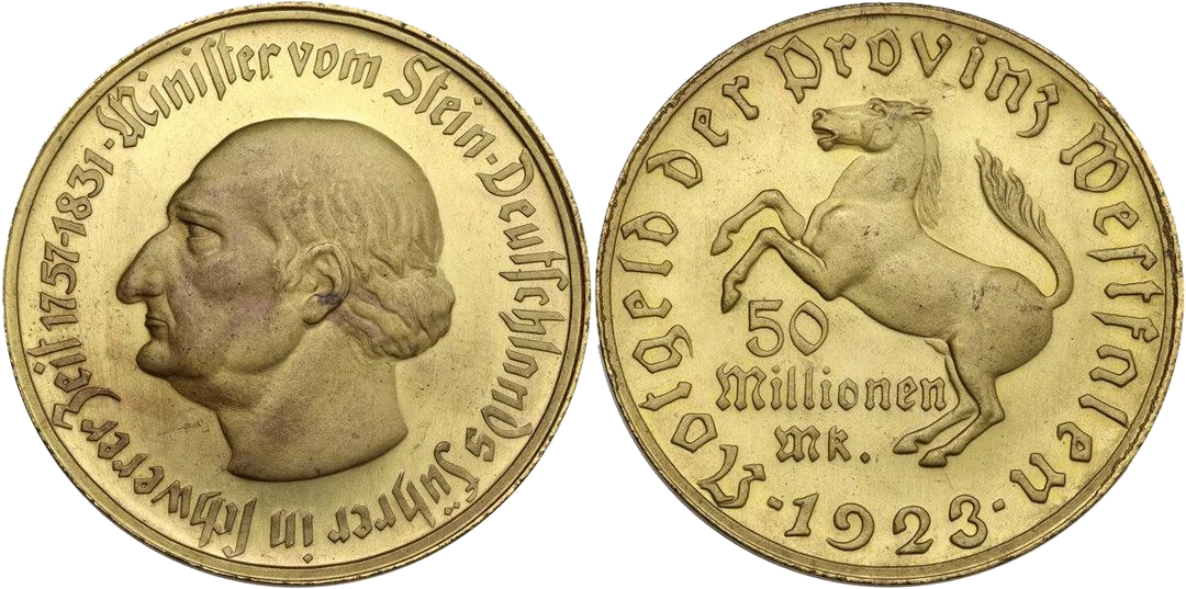Alemania - 10000 Marcos 1923 - Notgeld - Westfalia
