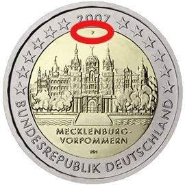 Alemania - 2 Euros Conmemorativos 2007 - Mecklenburg Vorpommern - Marca de Ceca