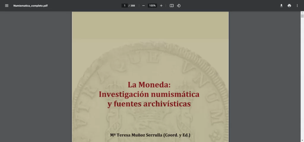 Descarga La Moneda Investigación Numismática y Fuentes Archivísitcas