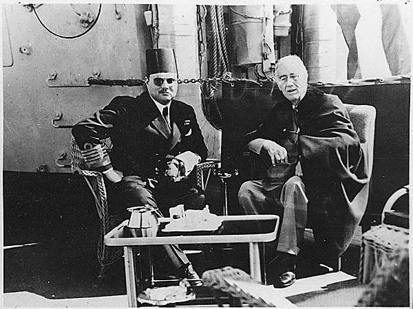 El Rey Farouk de Egipto y Franklin Delano Roosevelt