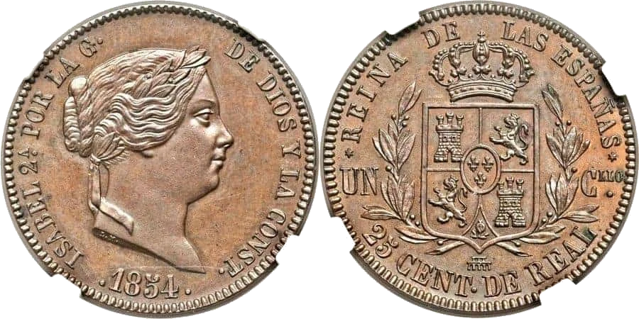 España - 25 Céntimos de Real 1834