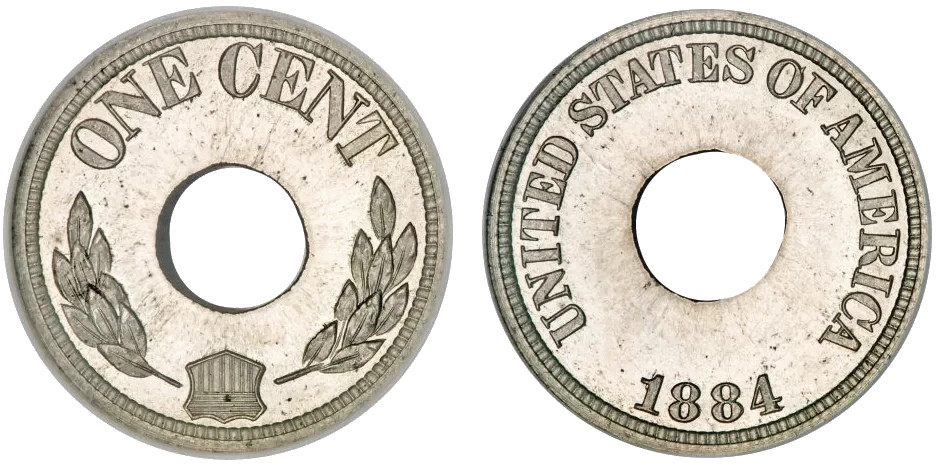 Estados Unidos - 1 Céntimo 1884 - Prueba no Adoptada