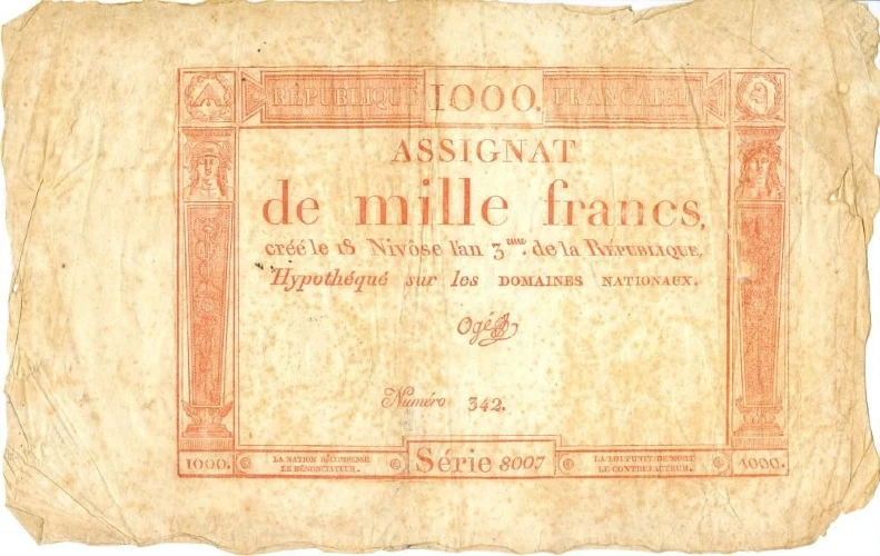 Francia - 1000 Francos 1795 - Assignat