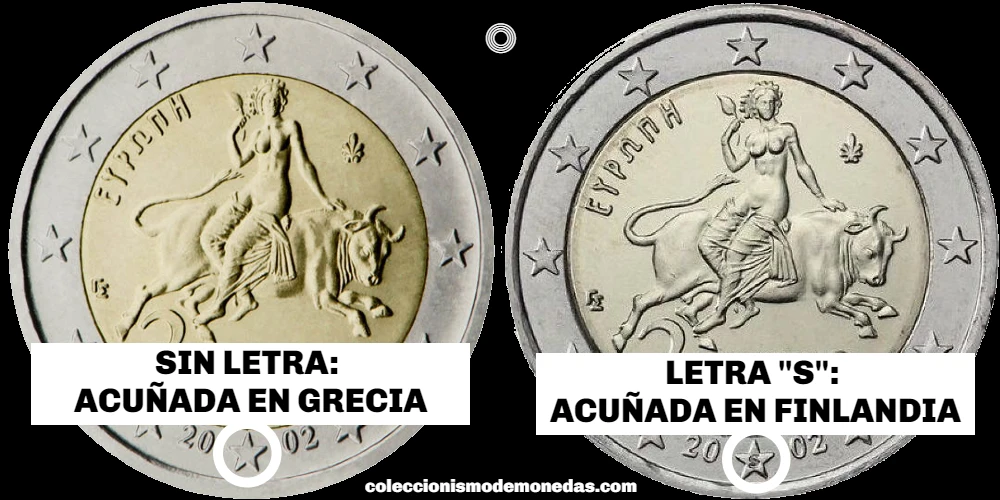 Grecia - 2 Euros 2002 S - Marca de Ceca
