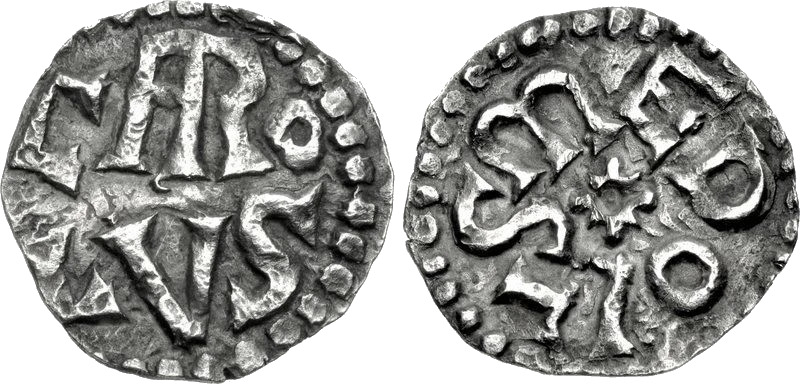 Imperio Carolingio - Denario de Carlomagno 768