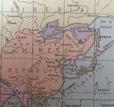 Mapa de China en 1929