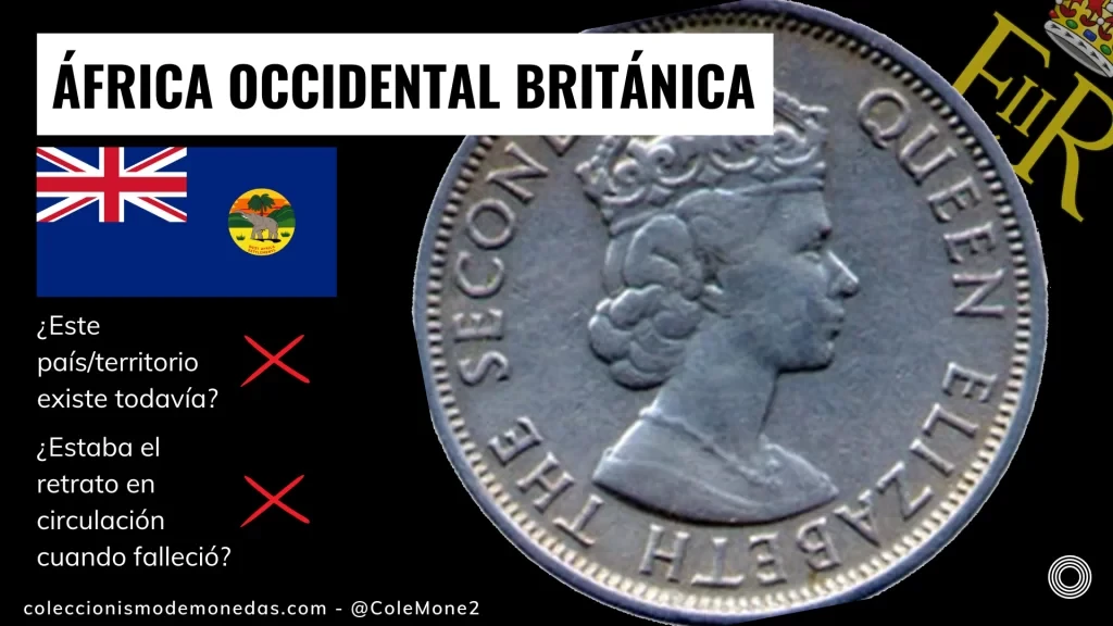 África Occidental Británica - Monedas con Busto de Isabel II