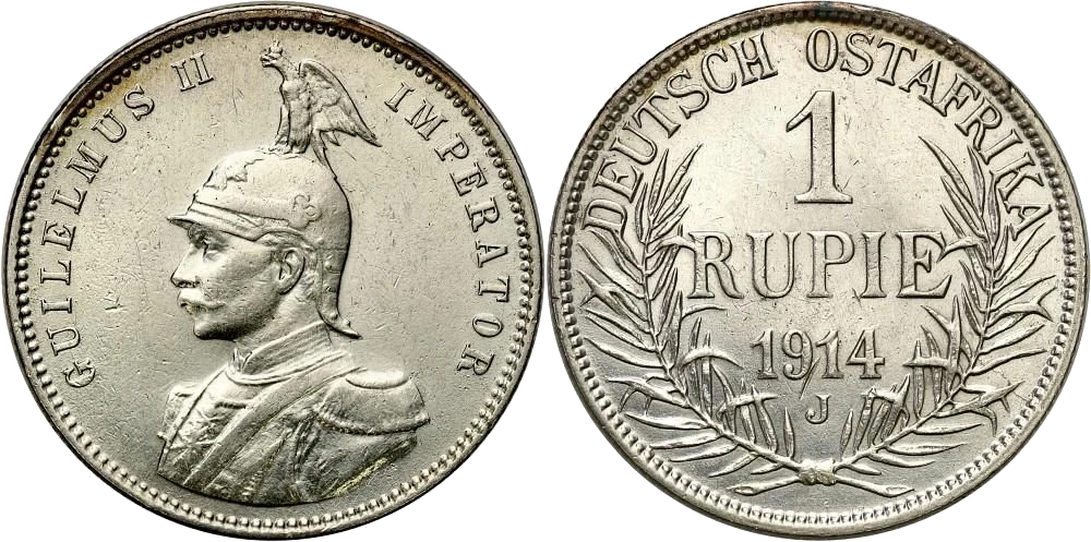 África Oriental Alemana - 1 Rupia 1914 J