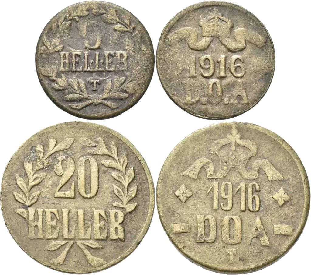 África Oriental Alemana - 5 y 20 Heller 1916 - Tabora