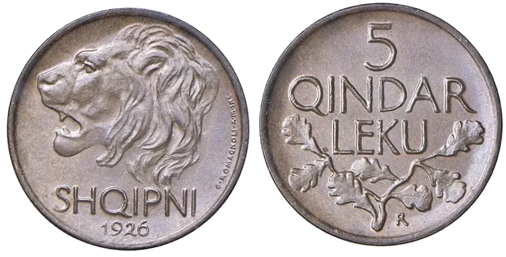 Albania - 5 Qindar Leku 1926