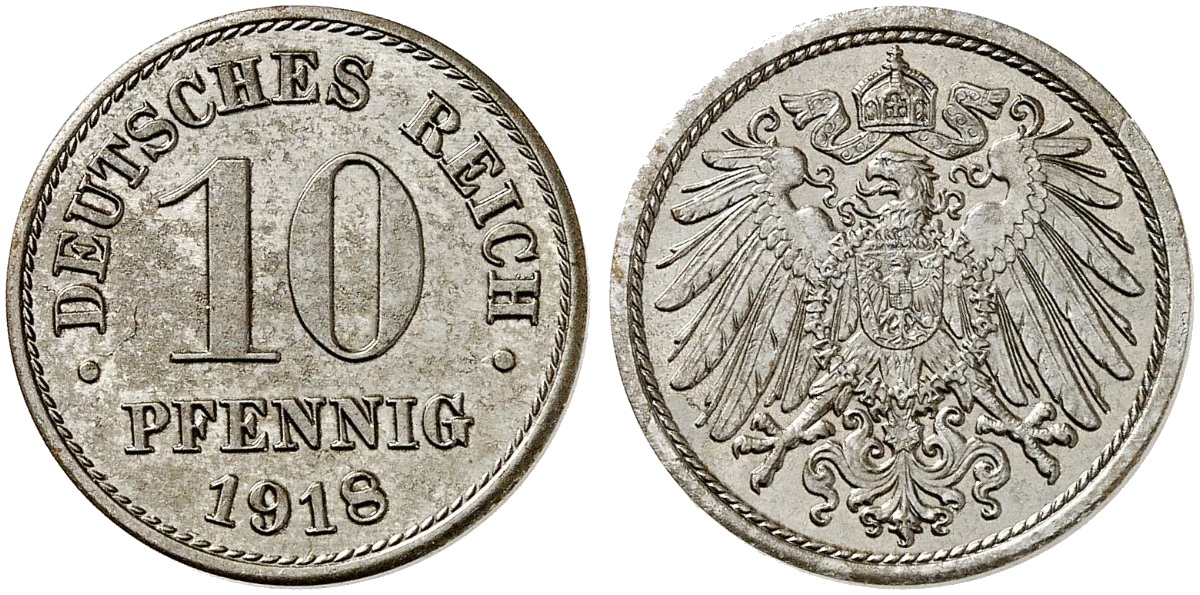 Alemania - 10 Pfennig 1918