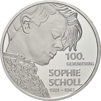 Alemania- 20 Euros 2021 - Sophie Scholl - Anverso