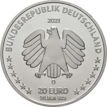Alemania- 20 Euros 2021 - Sophie Scholl - Reverso