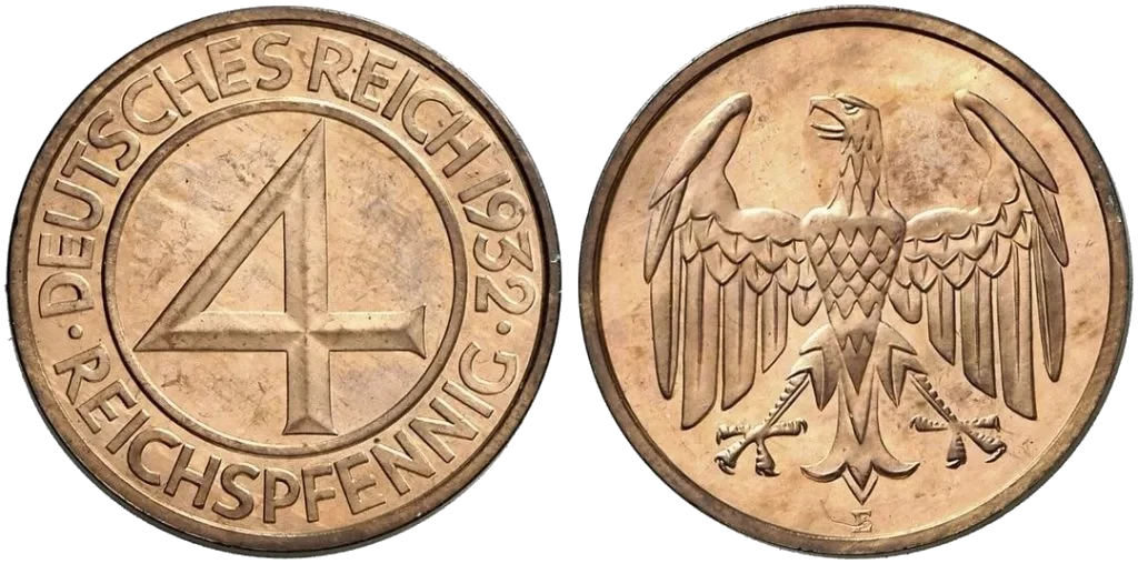 Alemania - 4 Reichspfennig 1932