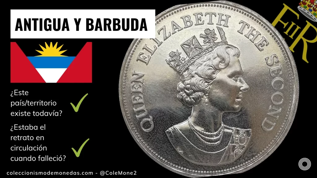 Antigua y Barbuda - Monedas con Busto de Isabel II