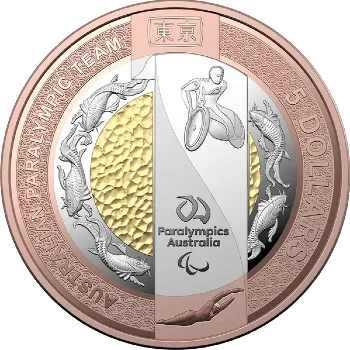 Australia - 5 Dólares 2020 - Equipo Paralímpico - Anverso