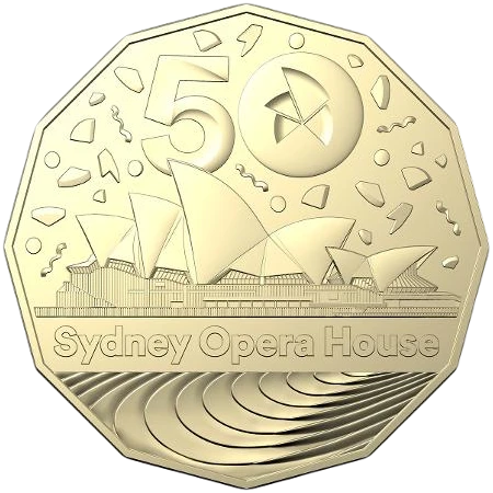 Australia - 50 Centavos 2023 - Casa de la Ópera de Sydney - Reverso