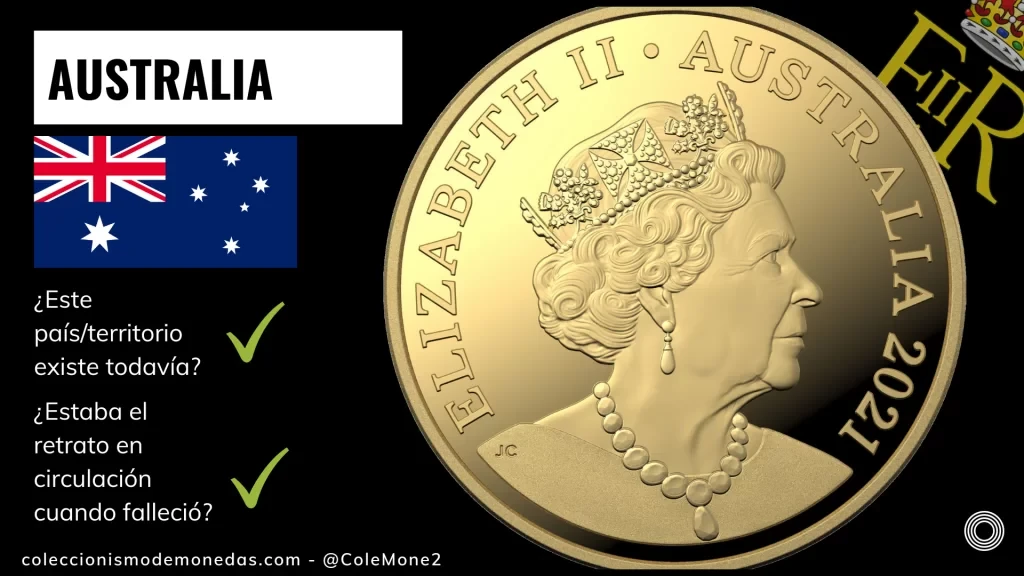 Australia - Monedas con Busto de Isabel II