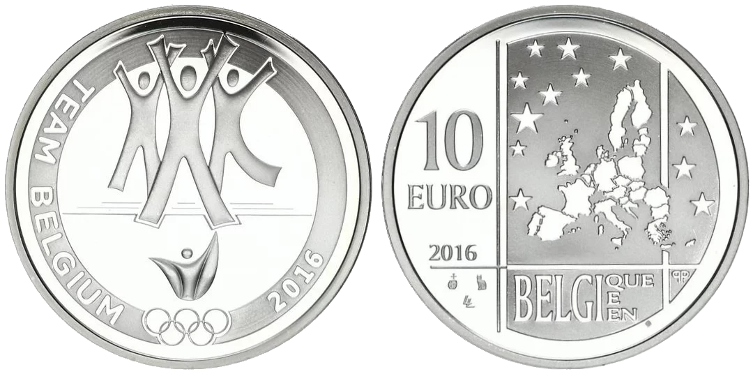 Bélgica - 10 Euros 2016 - Juegos Olímpicos Río 2016