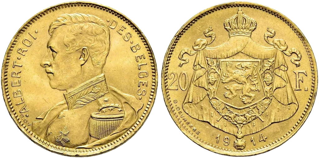 Bélgica - 20 Francos 1914