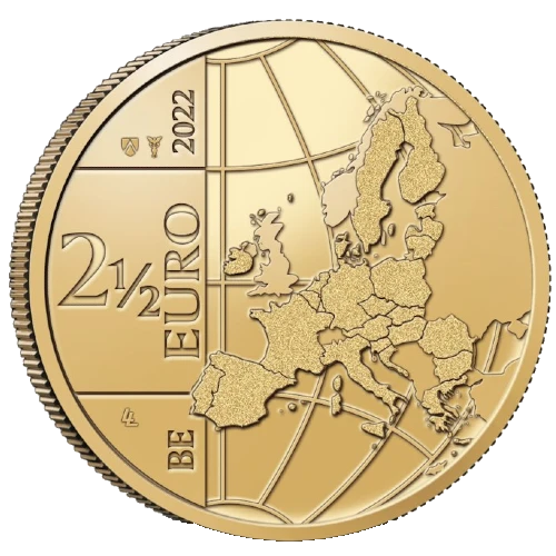 Bélgica - 2,5 Euros 2022 - 20 Años del Euro - Reverso