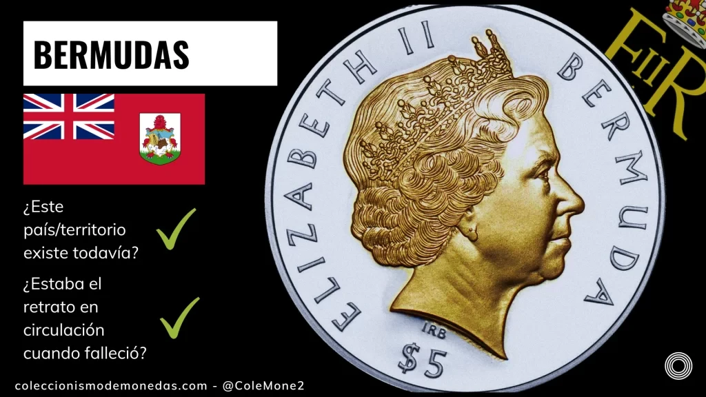 Bermudas - Monedas con Busto de Isabel II