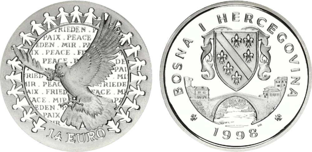 Bosnia y Herzegovina - 14 Euros 1998 - Paz