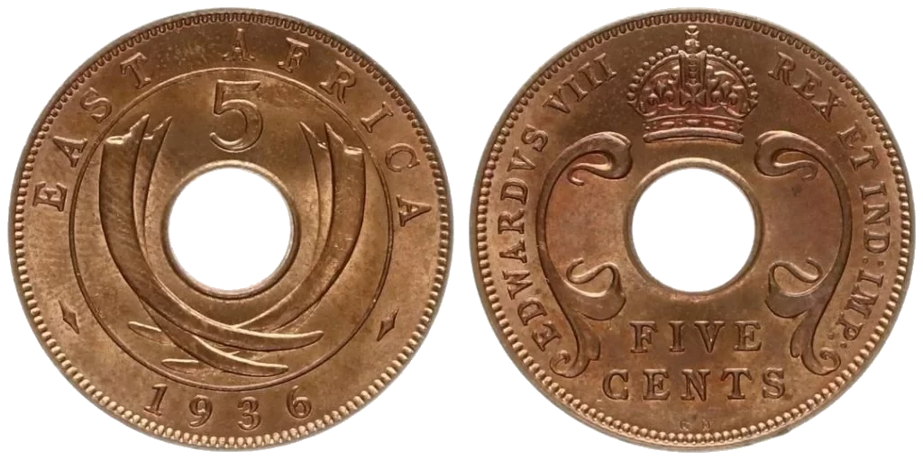 British East Africa - 5 Cents 1936 - Edward VIII