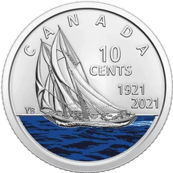 Canadá - 10 Centavos 2021 - Bluenose - Anverso