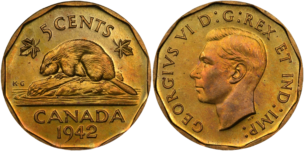 Canadá - 5 Cents 1942