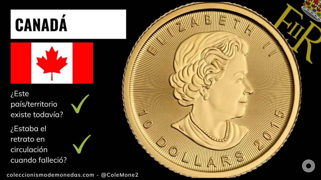 Canadá - Monedas con Busto de Isabel II