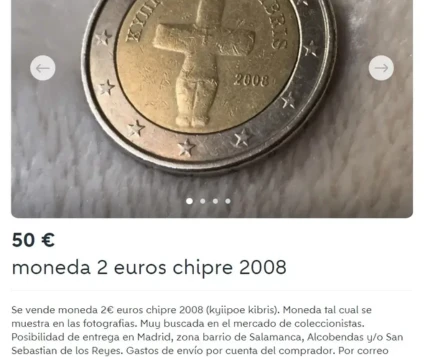 Chipre - 2 Euros 2008 - Anuncio Wallapop