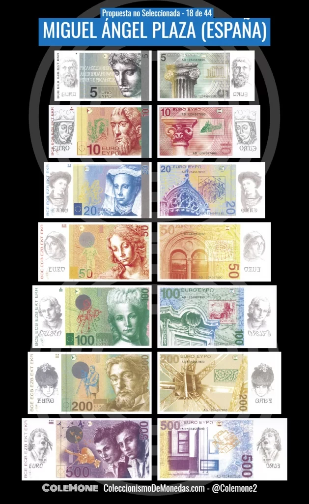 Concurso de Diseño para los Billetes de Euro de 1996 - Propuesta 18 - Plaza