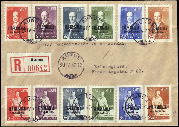 Correo Certificado - Finlandia 1941