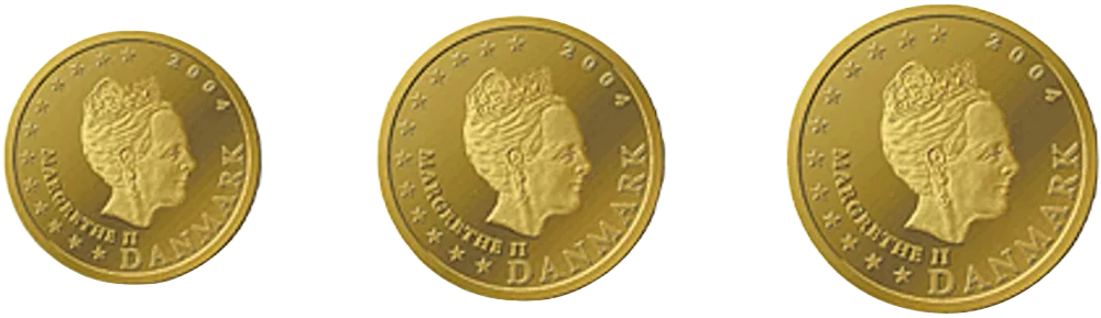 Dinamarca - 10, 20 y 50 Céntimos de Euro 2004 - Boceto