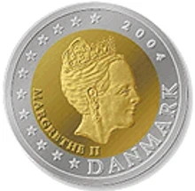 Dinamarca - 2 Euros 2004 - Boceto