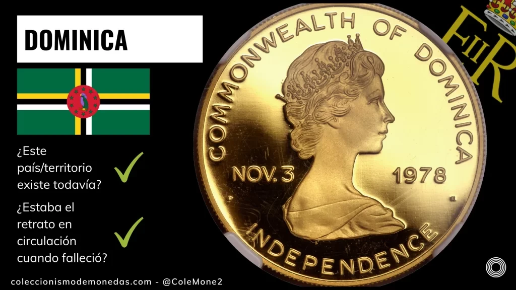 Dominica - Monedas con Busto de Isabel II