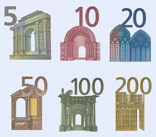 Elementos de Diseño de la Primera Serie de Billetes de Euro
