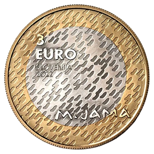 Eslovenia - 3 Euros 2022 - Matija Jama - Reverso