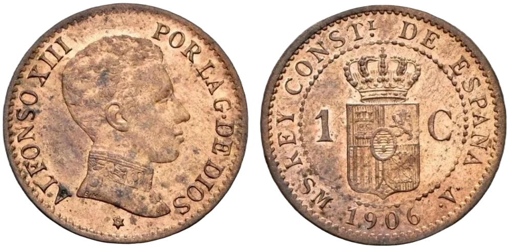 España - 1 Céntimo 1906 Estrella 6