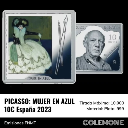 España - 10 Euros 2023 - Picasso Mujer en Azul