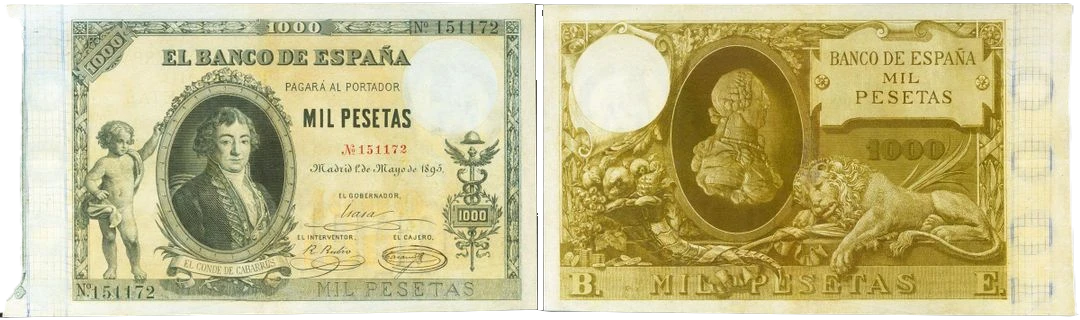 España - 1000 Pesetas 1895