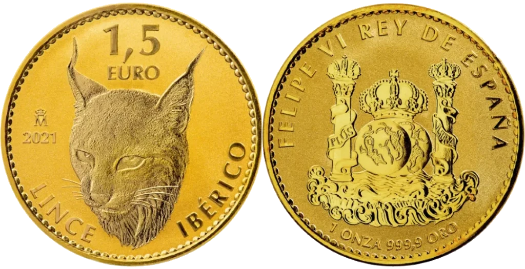 España - 1,5 Euros 2021 - Lince - Bullion de Oro
