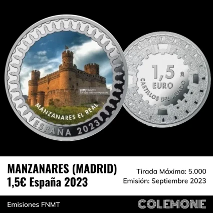 España - 1,5 Euros 2023 - Manzanares el Real en Madrid