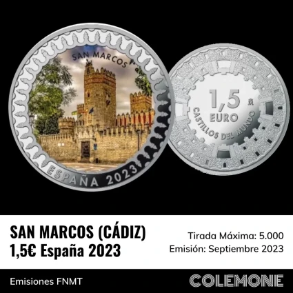 España - 1,5 Euros 2023 - San Marcos en Cádiz