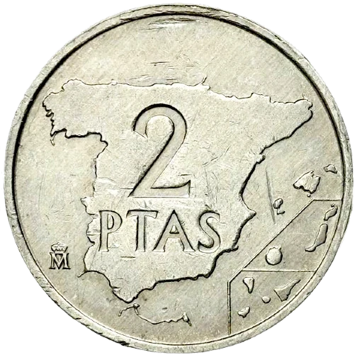 España - 2 Pesetas 1982 - Reverso