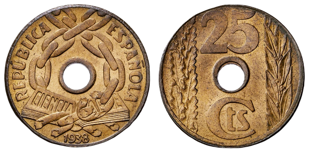 España - 25 Céntimos 1938