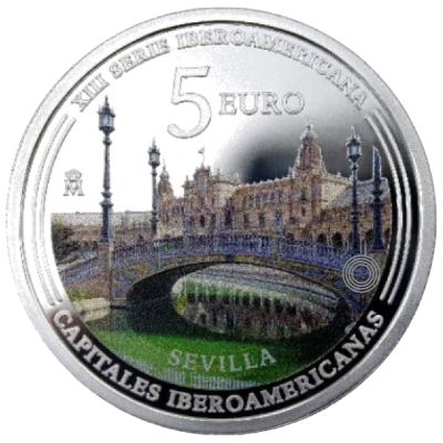 España - 5 Euros 2024 - Sevilla - Serie Iberoamericana - Reverso