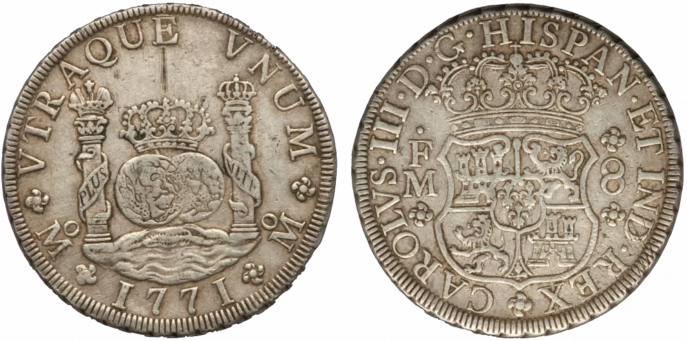 España - 8 Reales 1771 - México - Columnario
