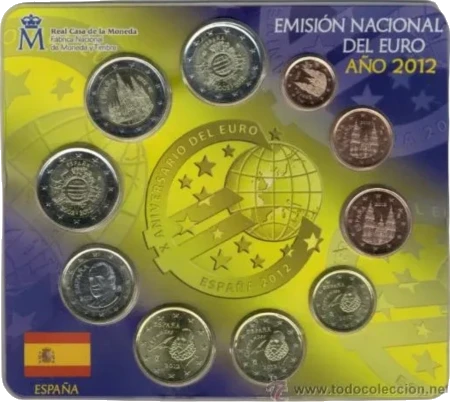 España - Cartera Anual de Euros de 2012 - Error de Empaquetado - Anverso